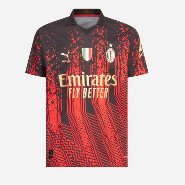 milan x koché 4th maglie calcio ac milan 2022 2023 thailandia rosso nero